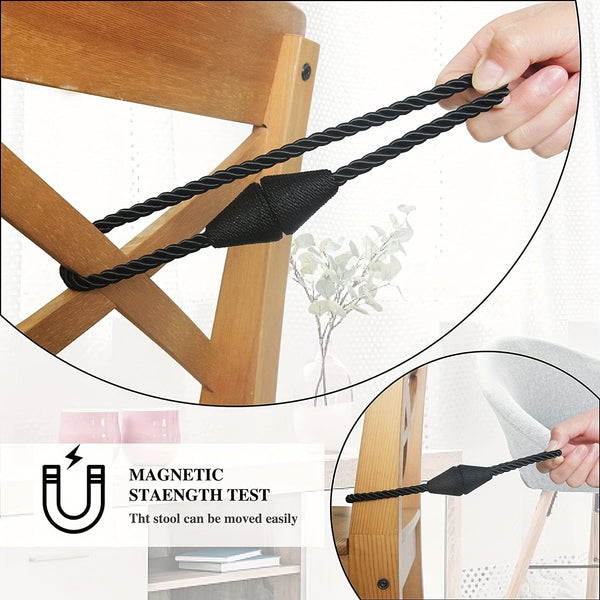 Planet Gates 2pcs Modern Magnetic Curtain Tiebacks - Handmade Weave Holdbacks for Bedroom and Living Room - Easy to Use and Stylish Home Decor