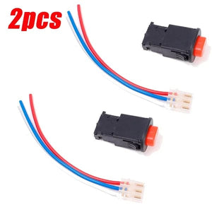 Planet Gates 2pcs Motorcycle Hazard Light Switch Double Flashing Warning Flasher Emergency Signal Wires for Motorcycle E-scooter Electric Vehicles