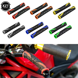 Planet Gates 2pcs Motorcycle Rubber Soft Handle Bar Motorcycle Bike Handlebar Cover Anti-Slip Brake Lever Grips Protector Handlebar Cover