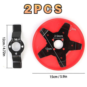 Planet Gates 2PCS Multi-functional Grass Trimmer Head for Lawn Mower Garden Tool Parts Brush Weed Cutter Blades Steel Hedge Grass Trimmer Head