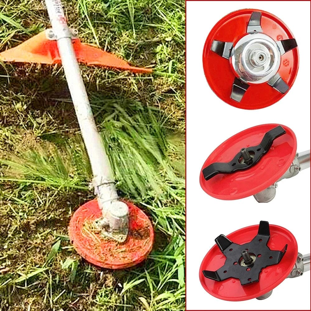 Planet Gates 2PCS Multi-functional Grass Trimmer Head for Lawn Mower Garden Tool Parts Brush Weed Cutter Blades Steel Hedge Grass Trimmer Head