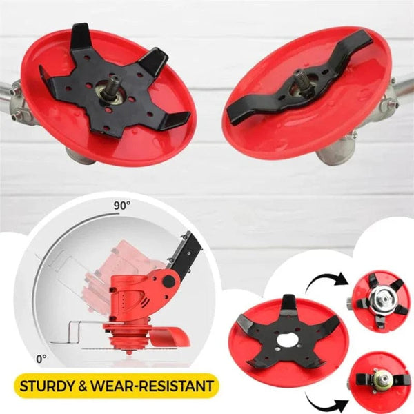 Planet Gates 2PCS Multi-functional Grass Trimmer Head for Lawn Mower Garden Tool Parts Brush Weed Cutter Blades Steel Hedge Grass Trimmer Head