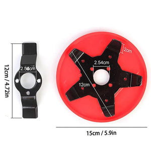 Planet Gates 2PCS Multi-functional Grass Trimmer Head for Lawn Mower Garden Tool Parts Brush Weed Cutter Blades Steel Hedge Grass Trimmer Head