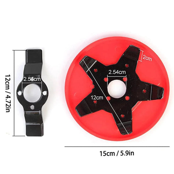 Planet Gates 2PCS Multi-functional Grass Trimmer Head for Lawn Mower Garden Tool Parts Brush Weed Cutter Blades Steel Hedge Grass Trimmer Head