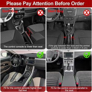 Planet Gates 2pcs Multifunctional Car Seat Organizer, Car Console Side Storage Box With Cup Holders, Car Front Seat Organizer For Holding Phone, Sunglasses