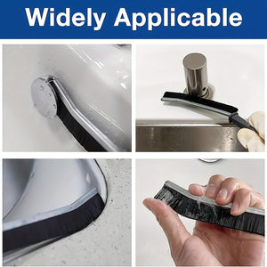 Planet Gates 2pcs Multifunctional Groove Cleaning Brush with Long Handle Hard Bristle Dust Brush for Living Room Window Door Groove Thin Detailing