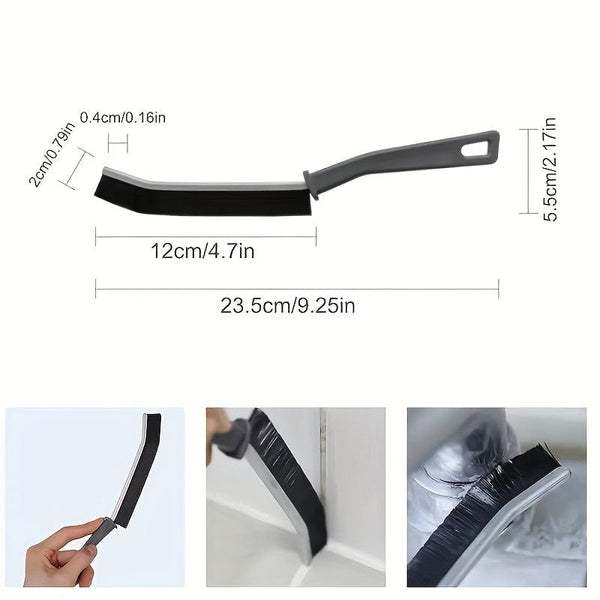 Planet Gates 2pcs Multifunctional Groove Cleaning Brush with Long Handle Hard Bristle Dust Brush for Living Room Window Door Groove Thin Detailing