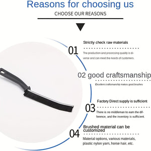 Planet Gates 2pcs Multifunctional Groove Cleaning Brush with Long Handle Hard Bristle Dust Brush for Living Room Window Door Groove Thin Detailing