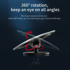 Planet Gates 2pcs New 2pcs Adjustable Car Blind Spot Glass Mirror 360 Degree Side Wide Angle Rearview Mirror Small Rimless Round Mirror Safe Driving