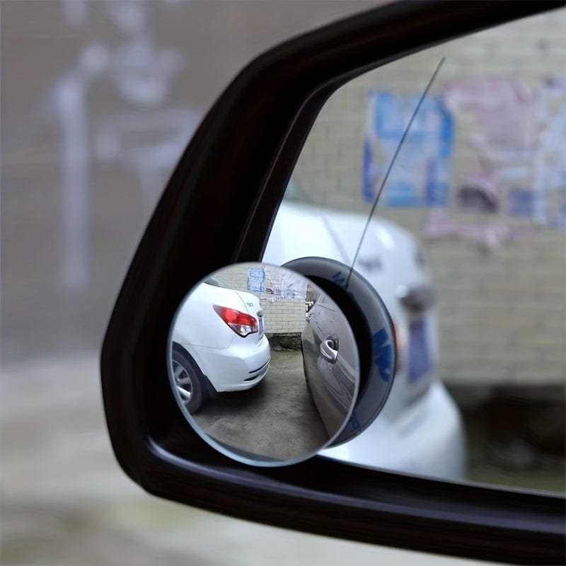 Planet Gates 2pcs New 2pcs Adjustable Car Blind Spot Glass Mirror 360 Degree Side Wide Angle Rearview Mirror Small Rimless Round Mirror Safe Driving