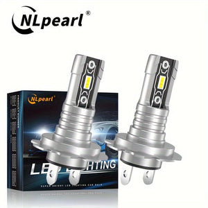 Planet Gates 2pcs NLpearl 2pcs H7 LED Headlight Bulbs 20000LM 60W 6500K White Fog Lamps 5530 Chips LED Fog Light Projector Super High Brightness Car Headlamp Bulbs Waterproof, 1:1 Mini Wireless Without Fan, Plug And Play
