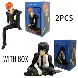 Planet Gates 2pcs No box FuRyu Bungo Stray Dogs 12cm Dazai Osamu Noodles Press Figure Japanese Cartoon Figurines Collection Cute Toys