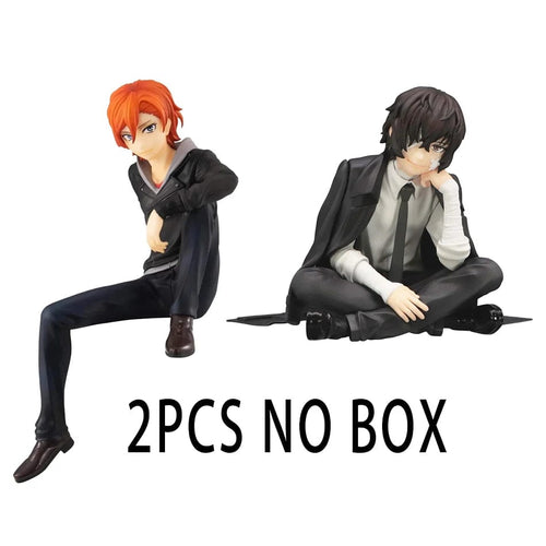 Planet Gates 2pcs No box FuRyu Bungo Stray Dogs 12cm Dazai Osamu Noodles Press Figure Japanese Cartoon Figurines Collection Cute Toys