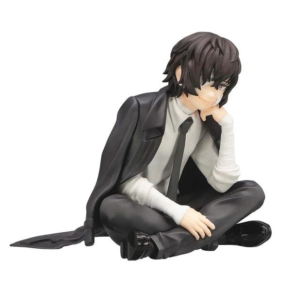 Planet Gates 2pcs No box FuRyu Bungo Stray Dogs 12cm Dazai Osamu Noodles Press Figure Japanese Cartoon Figurines Collection Cute Toys