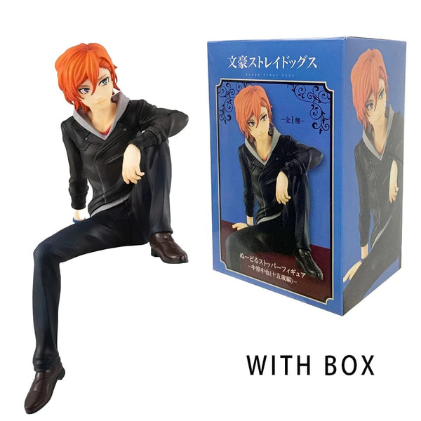 Planet Gates 2pcs No box FuRyu Bungo Stray Dogs 12cm Dazai Osamu Noodles Press Figure Japanese Cartoon Figurines Collection Cute Toys