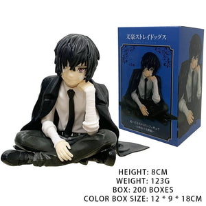 Planet Gates 2pcs No box FuRyu Bungo Stray Dogs 12cm Dazai Osamu Noodles Press Figure Japanese Cartoon Figurines Collection Cute Toys