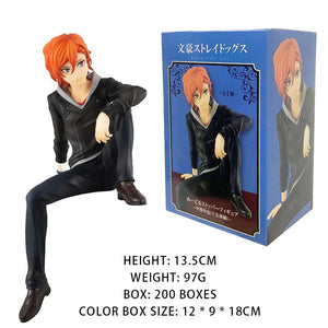 Planet Gates 2pcs No box FuRyu Bungo Stray Dogs 12cm Dazai Osamu Noodles Press Figure Japanese Cartoon Figurines Collection Cute Toys
