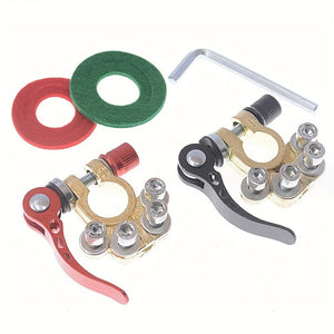 Planet Gates 2pcs Positive And Negative Level Pile Heads 2pcs Positive And Negative Car Battery Stake Head Clips, Thickened Car Battery Terminal Clips