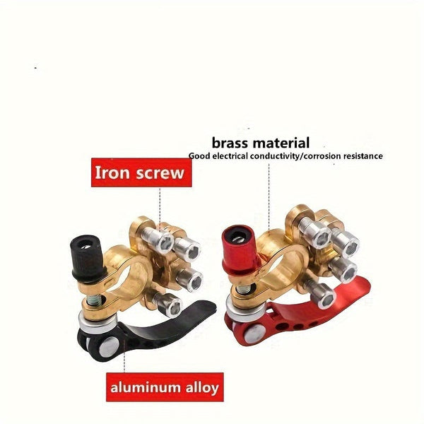 Planet Gates 2pcs Positive And Negative Level Pile Heads 2pcs Positive And Negative Car Battery Stake Head Clips, Thickened Car Battery Terminal Clips