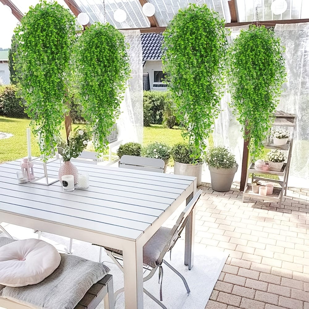 Planet Gates 2pcs Premium Oxidation-Resistant Artificial Hanging Plants - Perfect for Indoor & Outdoor Decoration!
