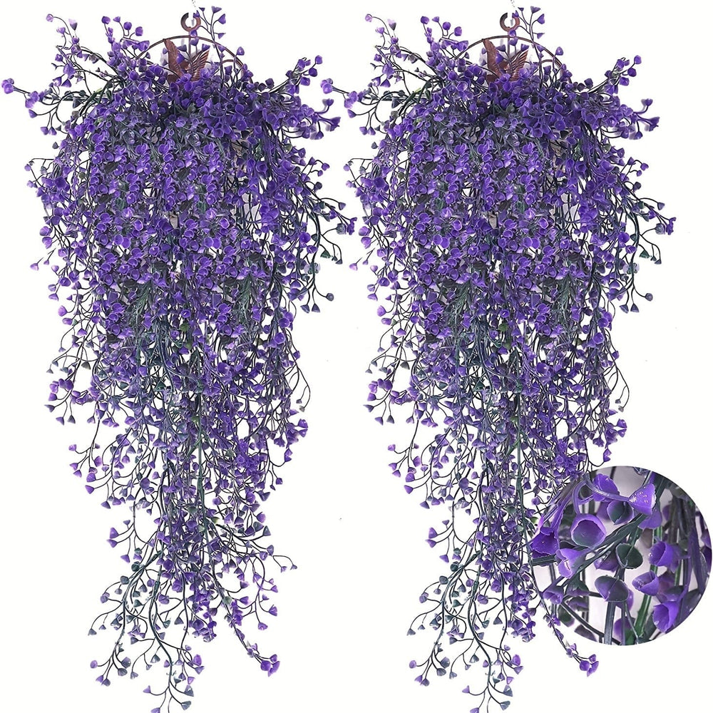 Planet Gates 2pcs Premium Oxidation-Resistant Artificial Hanging Plants - Perfect for Indoor & Outdoor Decoration!