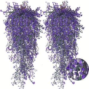 Planet Gates 2pcs Premium Oxidation-Resistant Artificial Hanging Plants - Perfect for Indoor & Outdoor Decoration!