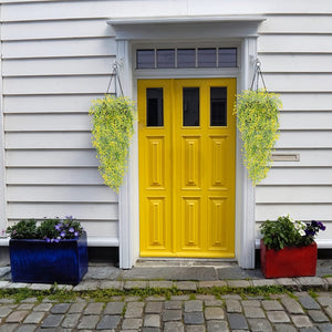 Planet Gates 2pcs Premium Oxidation-Resistant Artificial Hanging Plants - Perfect for Indoor & Outdoor Decoration!