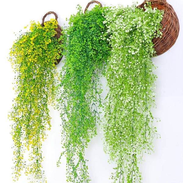 Planet Gates 2pcs Premium Oxidation-Resistant Artificial Hanging Plants - Perfect for Indoor & Outdoor Decoration!