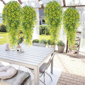 Planet Gates 2pcs Premium Oxidation-Resistant Artificial Hanging Plants - Perfect for Indoor & Outdoor Decoration!
