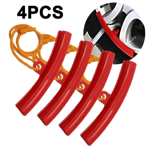 Planet Gates 2Pcs Red 1/2/4 Pcs Colorful Tyre Wheel Changing Edge Savers Car Motorcycle Wheel Guard Protectors Tire Rim Edge Protection Cover 150x23mm