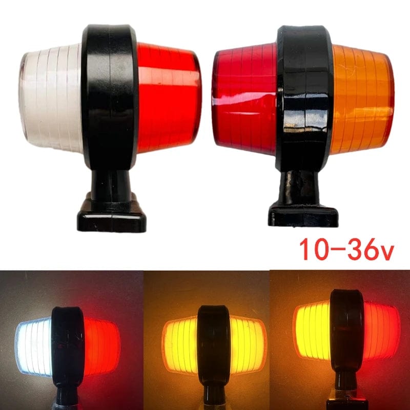 Planet Gates 2pcs red white 2Pcs 12v-36v Truck lights Trailer lamp Tail Light truck Side Marker Indicators caravan rear Light tractor Signal Lights