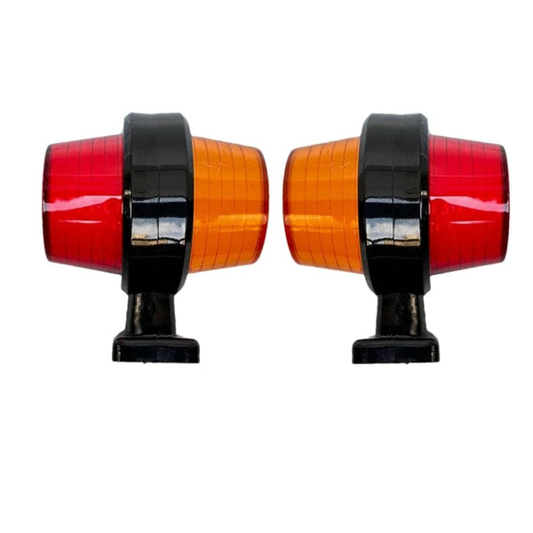 Planet Gates 2pcs red white 2Pcs 12v-36v Truck lights Trailer lamp Tail Light truck Side Marker Indicators caravan rear Light tractor Signal Lights