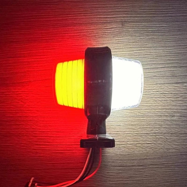 Planet Gates 2pcs red white 2Pcs 12v-36v Truck lights Trailer lamp Tail Light truck Side Marker Indicators caravan rear Light tractor Signal Lights