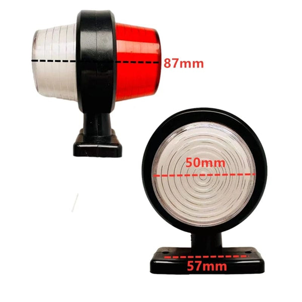 Planet Gates 2pcs red white 2Pcs 12v-36v Truck lights Trailer lamp Tail Light truck Side Marker Indicators caravan rear Light tractor Signal Lights