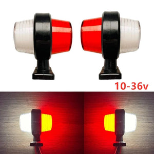 Planet Gates 2pcs red white 2Pcs 12v-36v Truck lights Trailer lamp Tail Light truck Side Marker Indicators caravan rear Light tractor Signal Lights