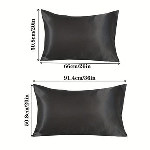Planet Gates 2pcs Satin Pillowcase, Soft And Smooth Texture, Satin Solid Color Envelope Pillowcases, Reduce Hair Breakage Prevent Wrinkles