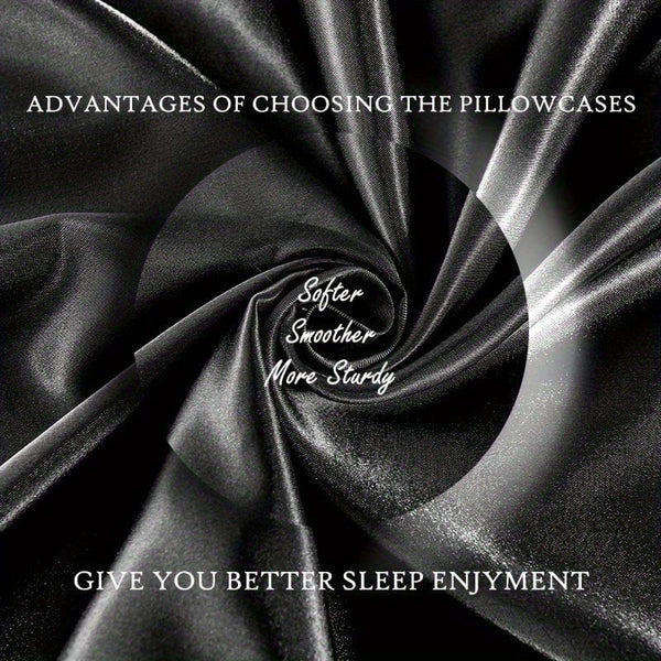 Planet Gates 2pcs Satin Pillowcase, Soft And Smooth Texture, Satin Solid Color Envelope Pillowcases, Reduce Hair Breakage Prevent Wrinkles