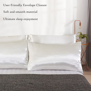 Planet Gates 2pcs Satin Pillowcase, Soft And Smooth Texture, Satin Solid Color Envelope Pillowcases, Reduce Hair Breakage Prevent Wrinkles