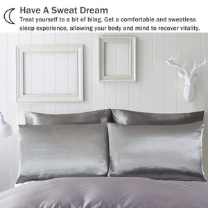 Planet Gates 2pcs Satin Pillowcase, Soft And Smooth Texture, Satin Solid Color Envelope Pillowcases, Reduce Hair Breakage Prevent Wrinkles