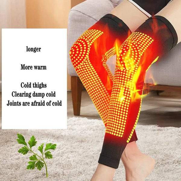 Planet Gates 2pcs Self Heating Support Knee Pads Knee Brace Warm for Arthritis Joint Pai Relief Injury Recovery Leg Massager Longer Natural