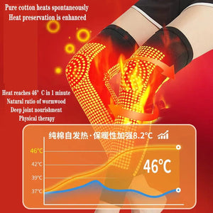 Planet Gates 2pcs Self Heating Support Knee Pads Knee Brace Warm for Arthritis Joint Pai Relief Injury Recovery Leg Massager Longer Natural