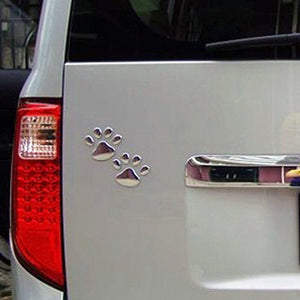 Planet Gates 2pcs/set 2pcs/set Car Sticker Window Bumper Body Cool Design Paw 3D Animal Dog Cat Footprint Decal PVC Styling Emblem Auto Creative Exterior Accessories