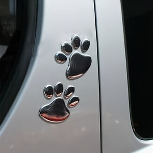 Planet Gates 2pcs/set 2pcs/set Car Sticker Window Bumper Body Cool Design Paw 3D Animal Dog Cat Footprint Decal PVC Styling Emblem Auto Creative Exterior Accessories