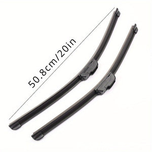 Planet Gates 2pcs/set Automotive Universal Boneless U-shaped Wiper Blade Wiper Rubber Wiper Blade Black