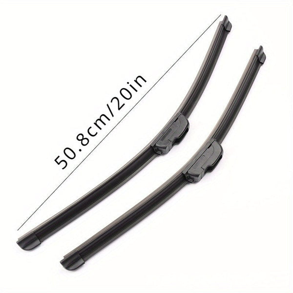 Planet Gates 2pcs/set Automotive Universal Boneless U-shaped Wiper Blade Wiper Rubber Wiper Blade Black
