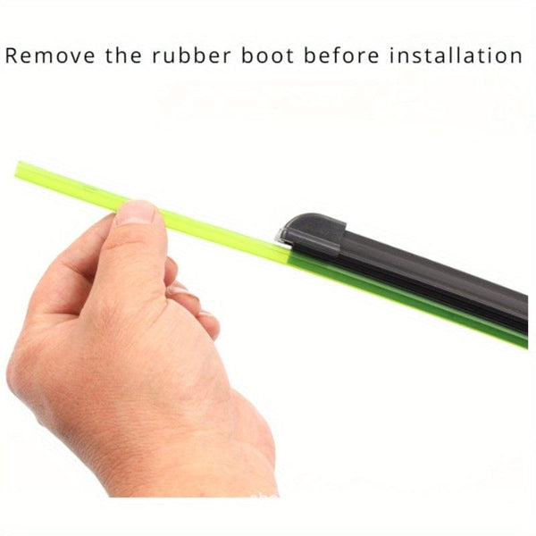 Planet Gates 2pcs/set Automotive Universal Boneless U-shaped Wiper Blade Wiper Rubber Wiper Blade Black