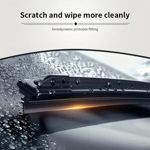 Planet Gates 2pcs/set Automotive Universal Boneless U-shaped Wiper Blade Wiper Rubber Wiper Blade Black