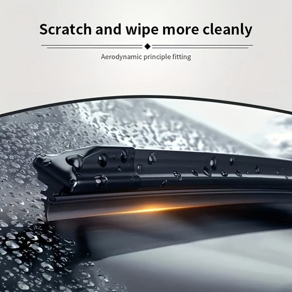 Planet Gates 2pcs/set Automotive Universal Boneless U-shaped Wiper Blade Wiper Rubber Wiper Blade Black