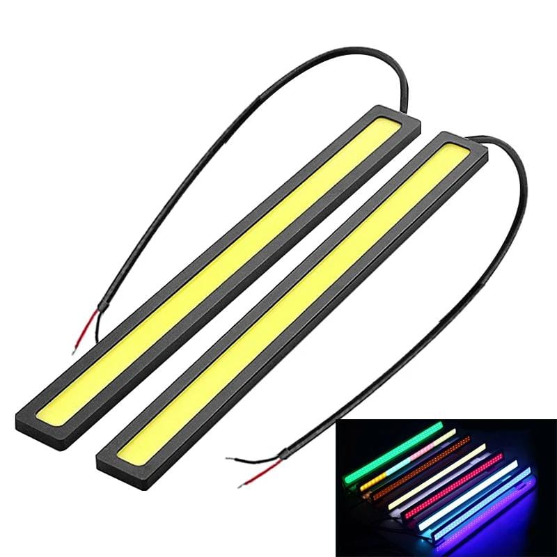 Planet Gates 2pcs/set New COB Car Daytime Running Light Universal 17cm/6.69in Car DRL LED Strip Light External Light Car DRL Light