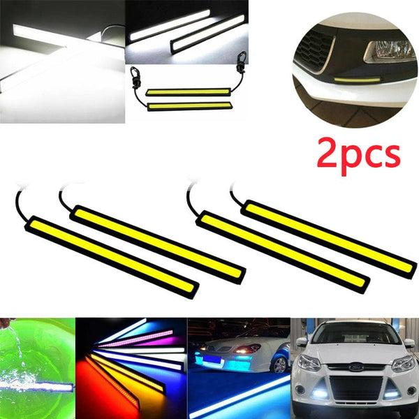 Planet Gates 2pcs/set New COB Car Daytime Running Light Universal 17cm/6.69in Car DRL LED Strip Light External Light Car DRL Light